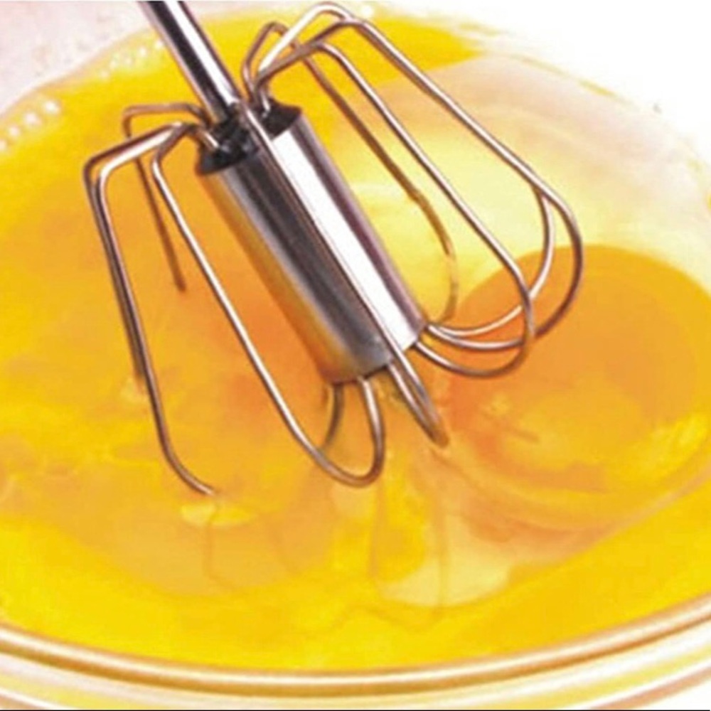 New  Stainless-Steel Hand Push Whisk Blender, Egg Beater, Hand Egg Mixer Blue